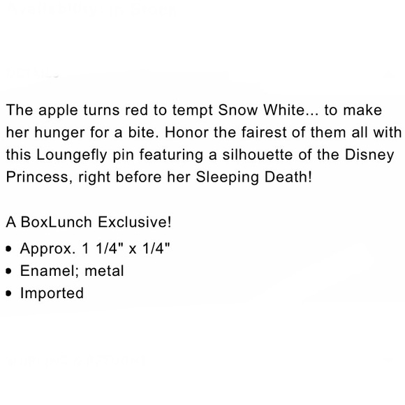 LOUNGEFLY DISNEY Snow White BAG, CARDHOLDER & PINS - Picture 14 of 16